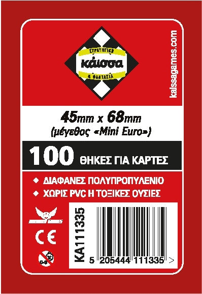 Kaissa Sleeves: Mini Euro (100) - Red Goblin