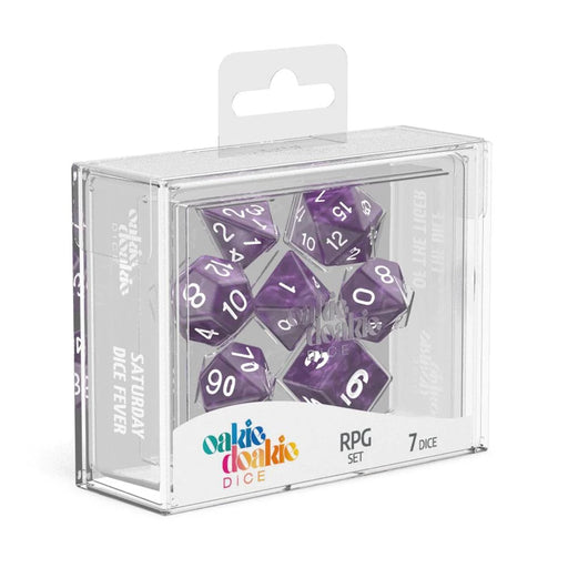 Set Zaruri Oakie Doakie Dice RPG Set Marble (7) - Red Goblin