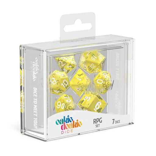 Set Zaruri Oakie Doakie Dice RPG Set Translucent (7) - Red Goblin