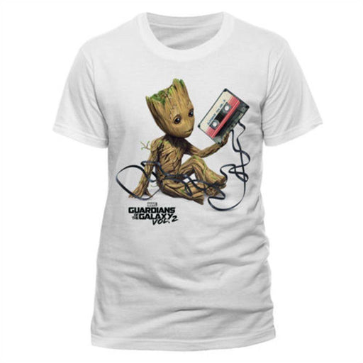 Tricou Guardians Of The Galaxy Vol 2 Groot And Tape - Red Goblin