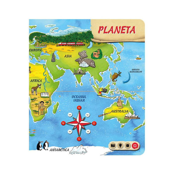 Pachet Raspundel Istetel, creion si carte Atlasul lumii