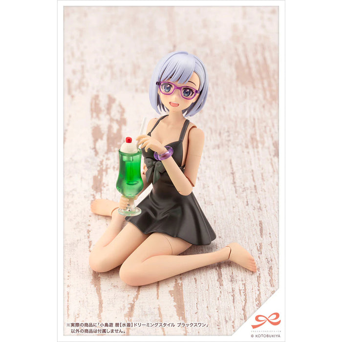 Figurina Articulata Sousai Shojo Teien Plastic Model Kit 1/10 Koyomi Takanashi (Swim Style) Dreaming Style Black Swan 16 cm - Red Goblin