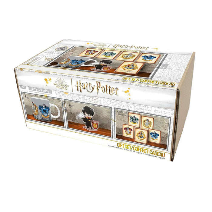 Set Cadou Harry Potter - Cana 320ml + Figurina Acrilica + Postcards Hogwarts