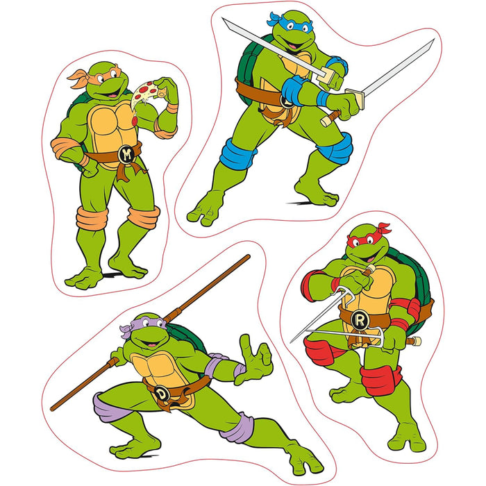 Stickere TMNT - 16x11cm/ 2 sheets - Turtles & Splinter