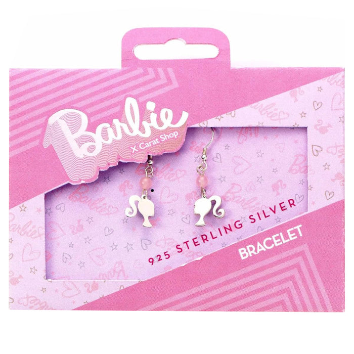 Cercei Barbie Silhouette & Rose Quartz (Sterling Silver)