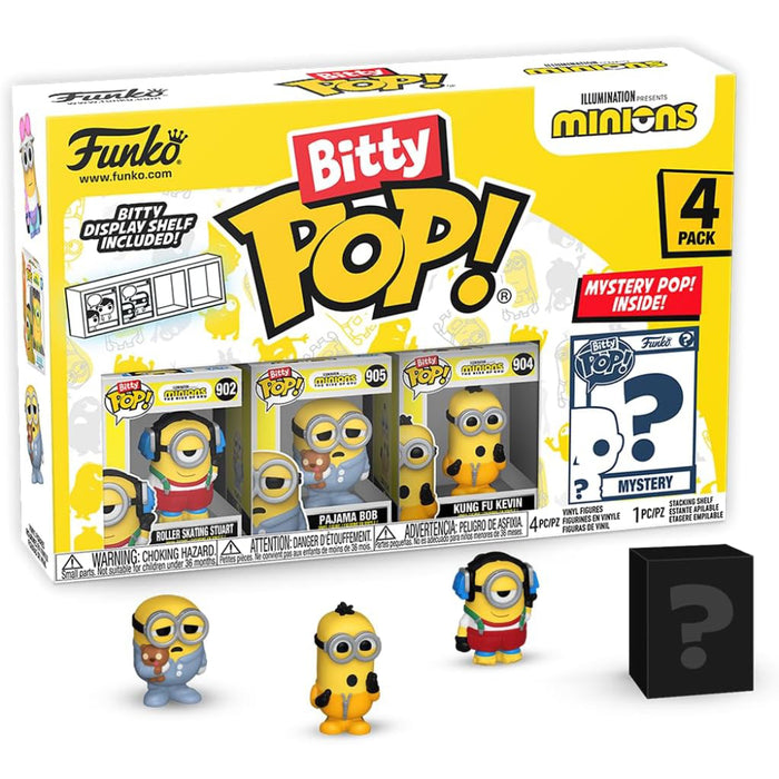 Set 4 Mini Figurine Funko Bitty Pop! Minions - Roller Skating Stuart