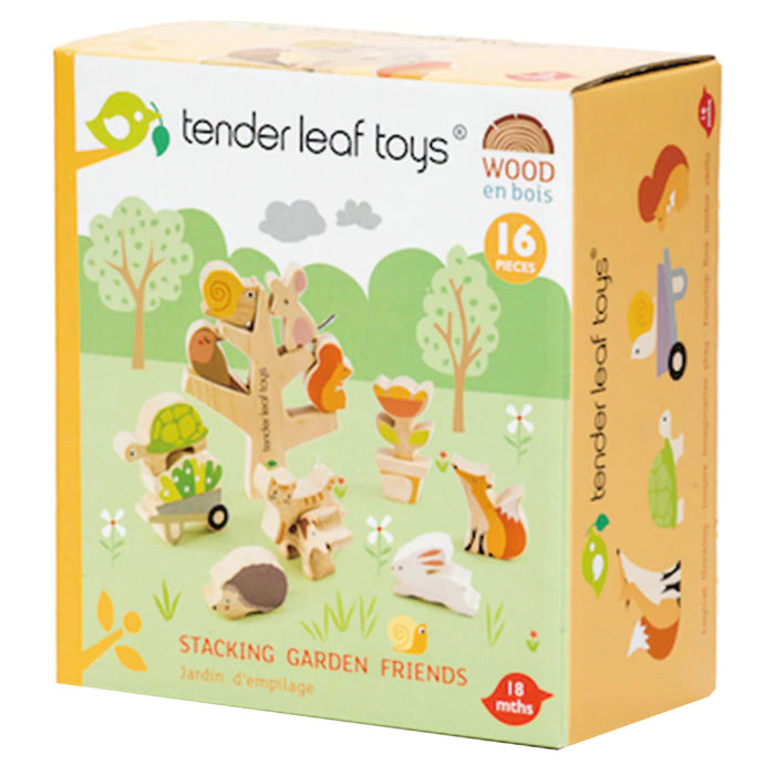 Set de Joaca Stacking Garden Friends - Animalute in copac, cu 16 piese