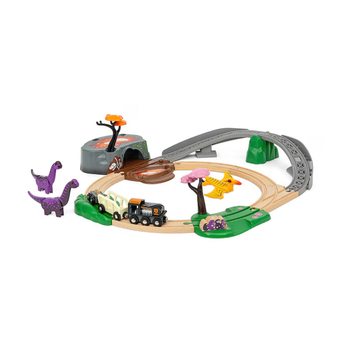 BRIO0943 - Set Aventura Dinozaurilor pentru Trenulete