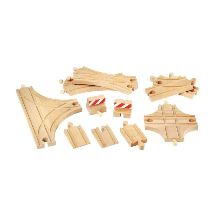 BRIO3077 - Set de sine si macazuri din lemn, extensie avansat