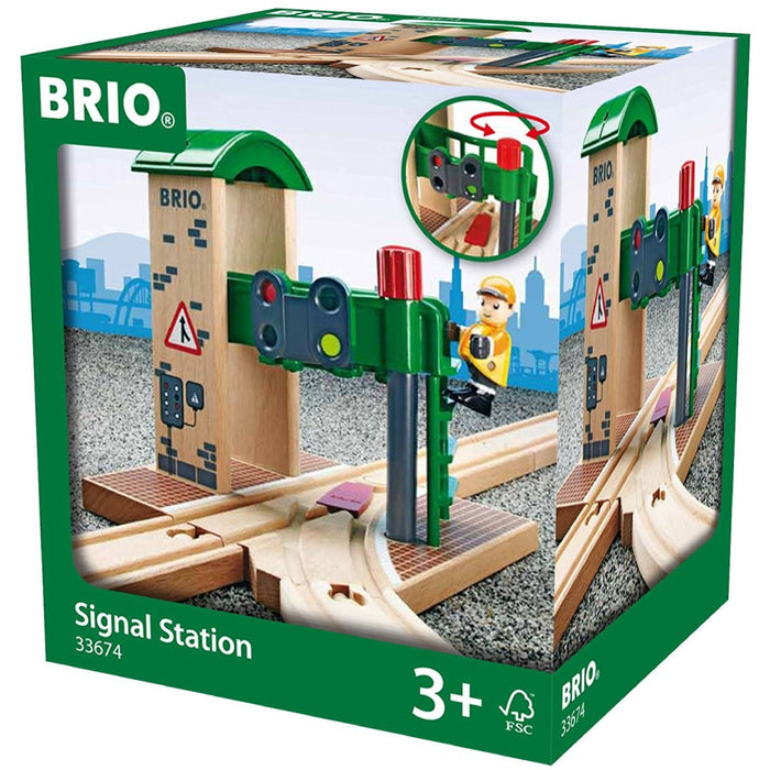 BRIO6740 - Macaz cu semafor electronic pentru trenulete