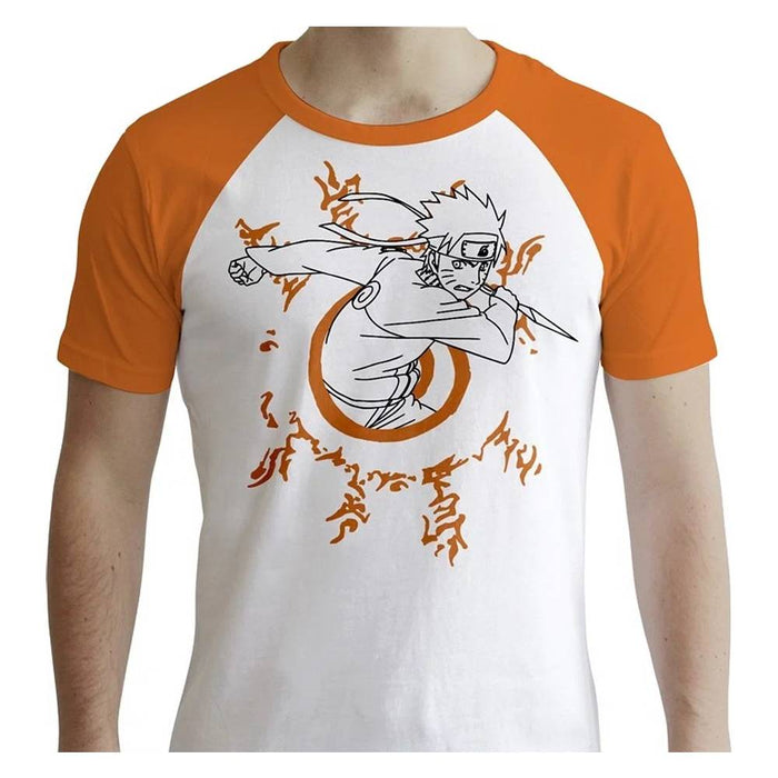 Tricou Naruto Shippuden - White & Orange