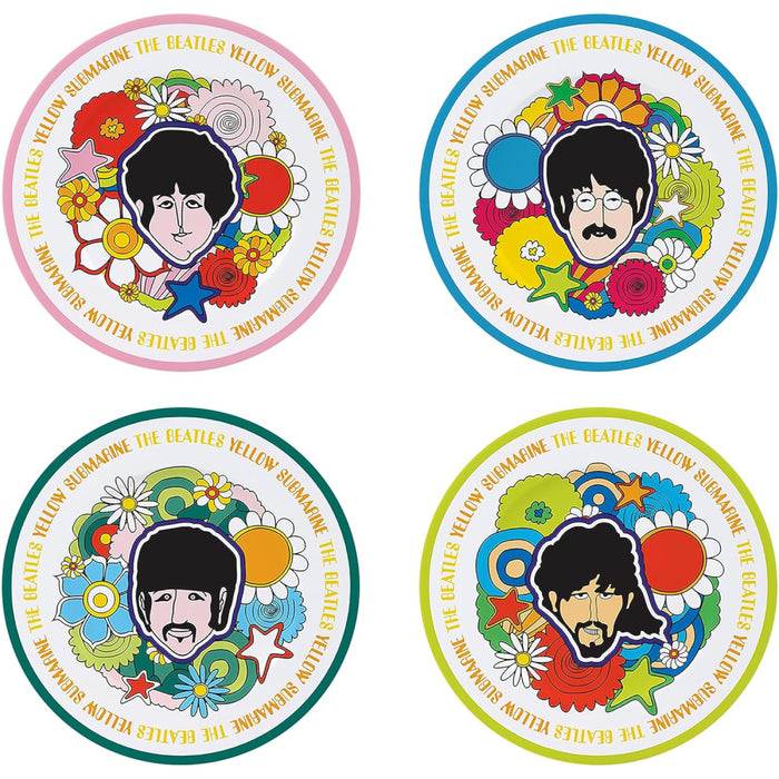 Set 4 Farfurii The Beatles - Yellow Sub Flowers