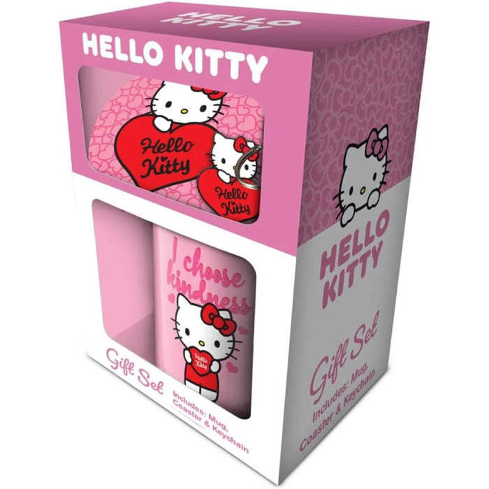 Set Cadou Hello Kitty Cana, Breloc, Coaster - My Heart