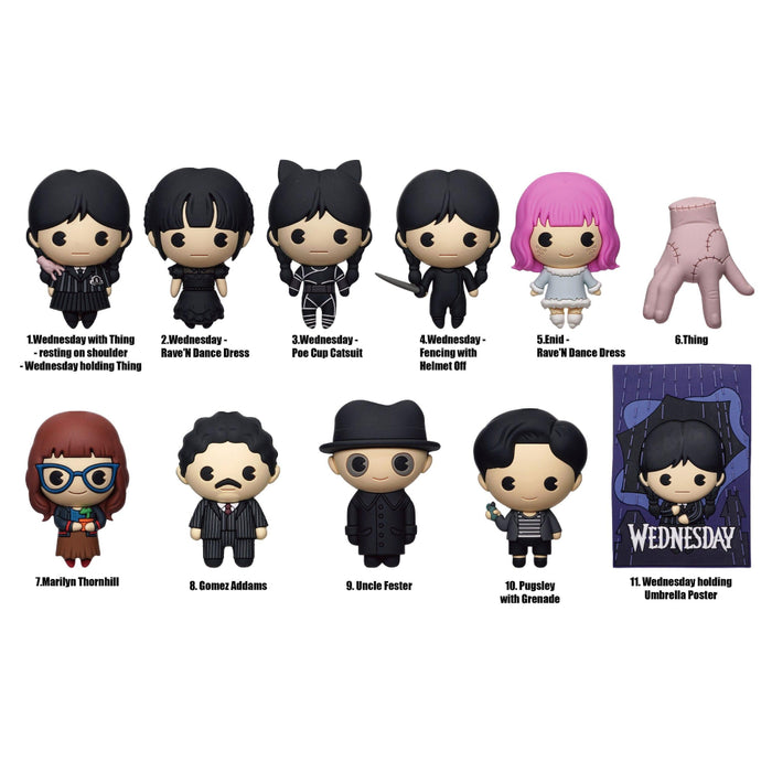 Mini Figurina cu Clips 3D Wednesday Series 2