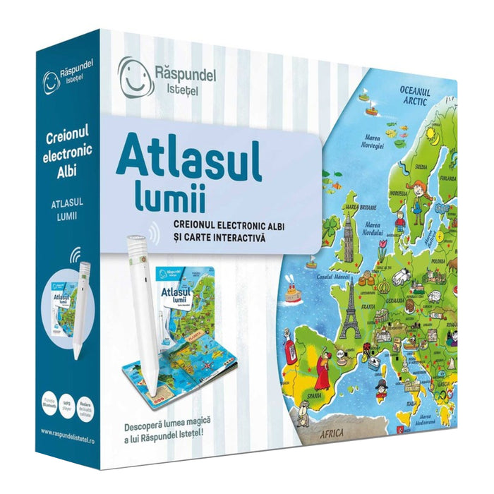 Pachet Raspundel Istetel, creion si carte Atlasul lumii
