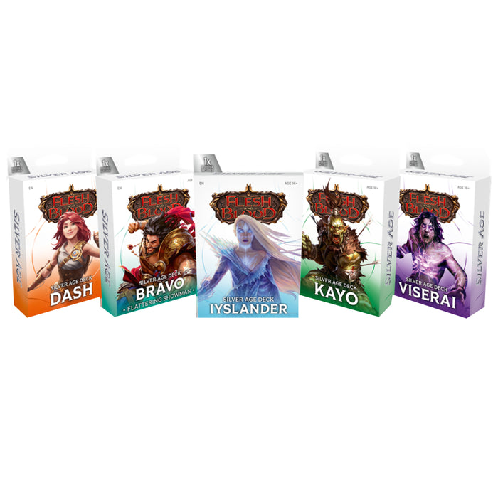 Precomanda Flesh and Blood TCG - Silver Age - Chapter 1 Deck Display (5 Decks)
