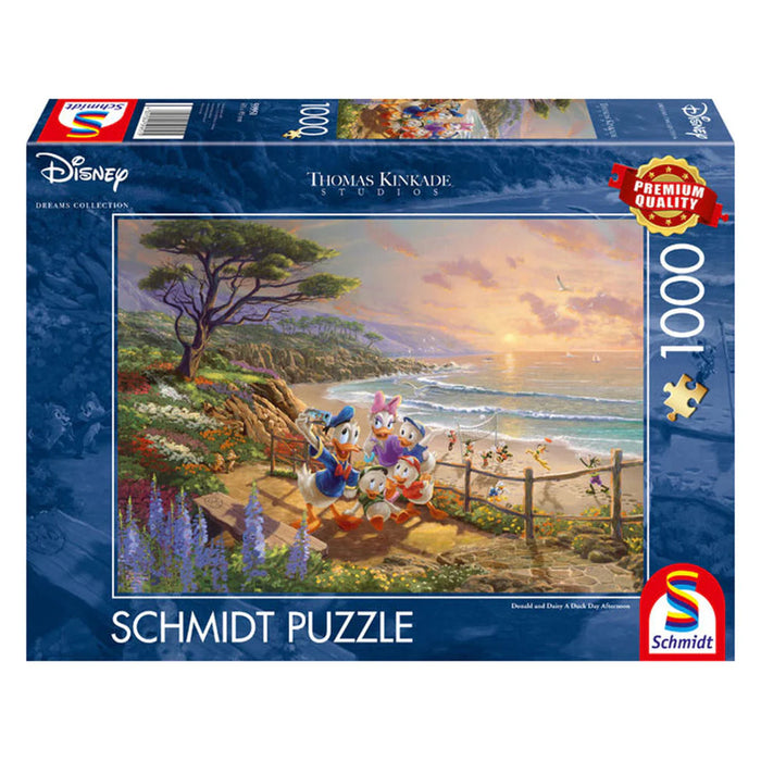 Puzzle PUZ1000 Thomas Kinkade - Disney - Donald si Daisy pe plaja, 1000 piese
