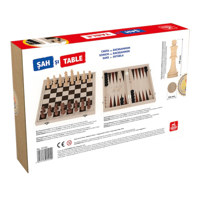 Sah si Table, cutie lemn