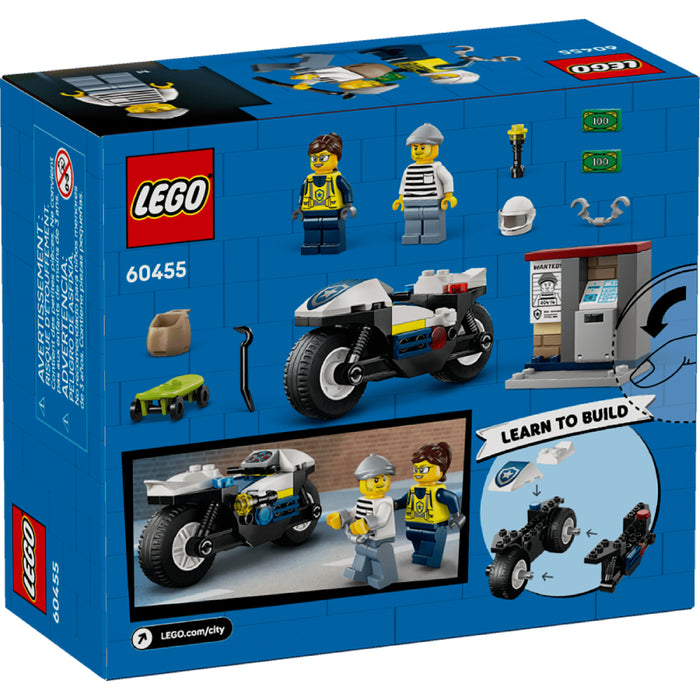 Lego City - Urmarire cu motocicleta de politie 60455