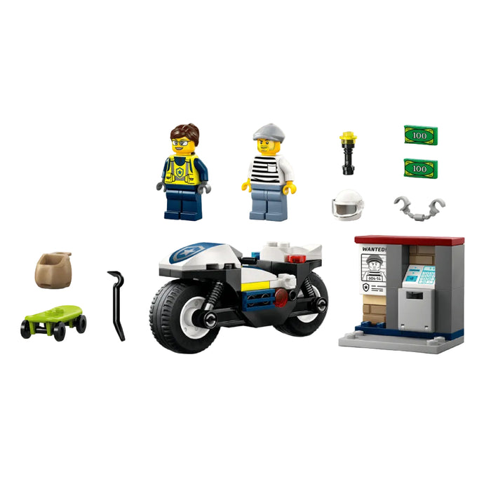 Lego City - Urmarire cu motocicleta de politie 60455