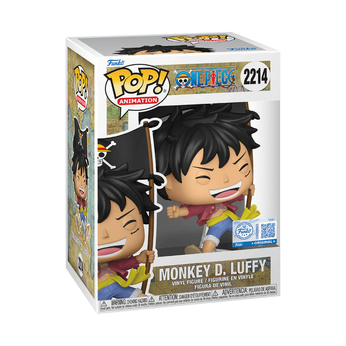 Figurina Funko Pop Animation - Monkey D. Luffy with Flag