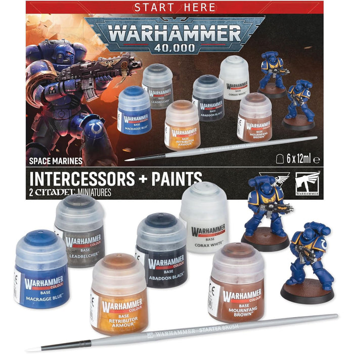 Warhammer 40,000 - Space Marine Intercessors + Paints