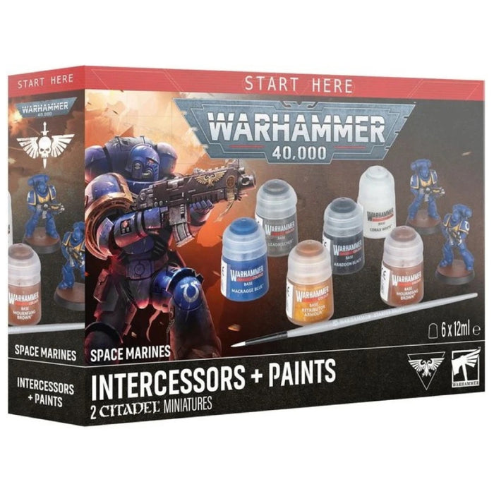 Warhammer 40,000 - Space Marine Intercessors + Paints