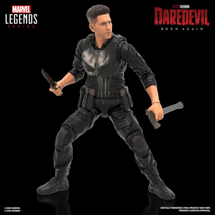Figurina Articulata Daredevil Born Again Marvel Legends - Punisher 15 cm