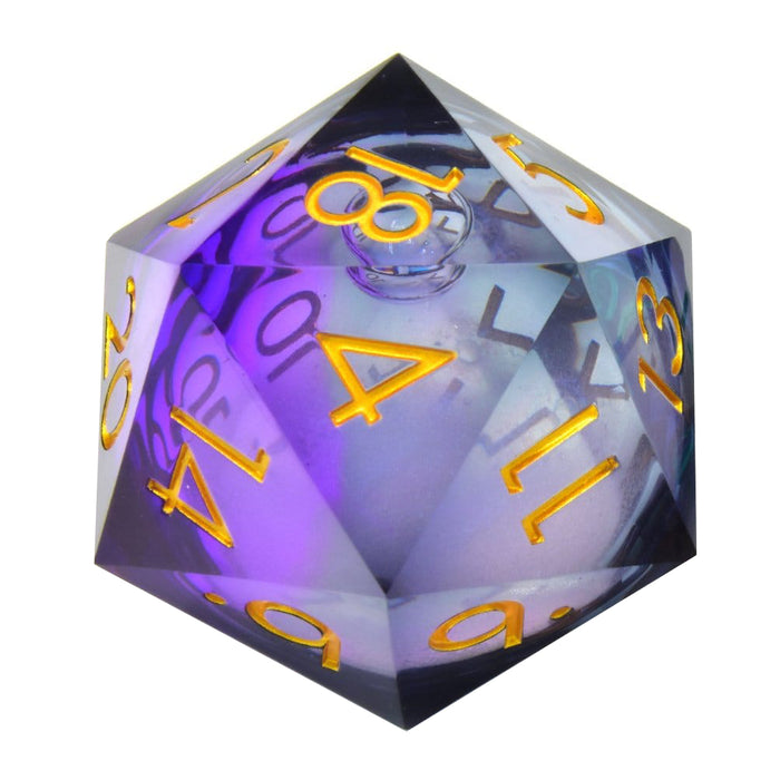 Zar CritStones Liquid Core Dice D20 - Twilight Ether 5 cm
