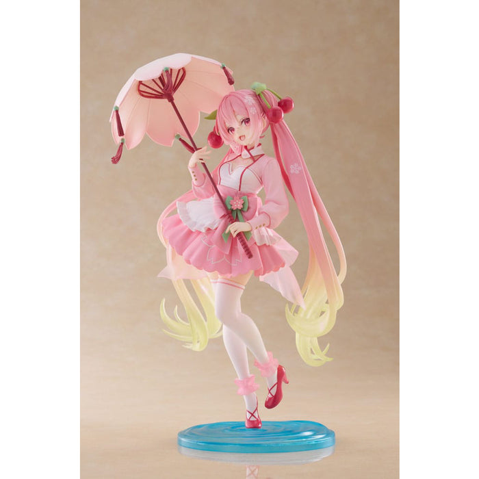 Figurina Hatsune Miku AMP PVC - Newley Written Sakura Miku Sakura Dress Ver. 21 cm