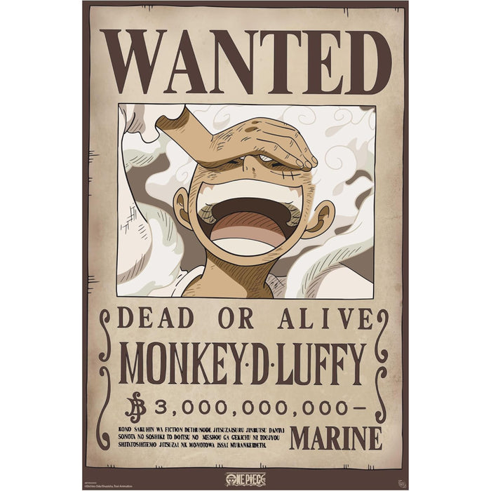 Poster Maxi One Piece - 91.5x61 - FSC Mix - Wanted Luffy Wano