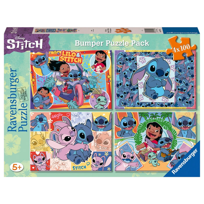 Puzzle Bumper Pack - Disney Stitch 4x100