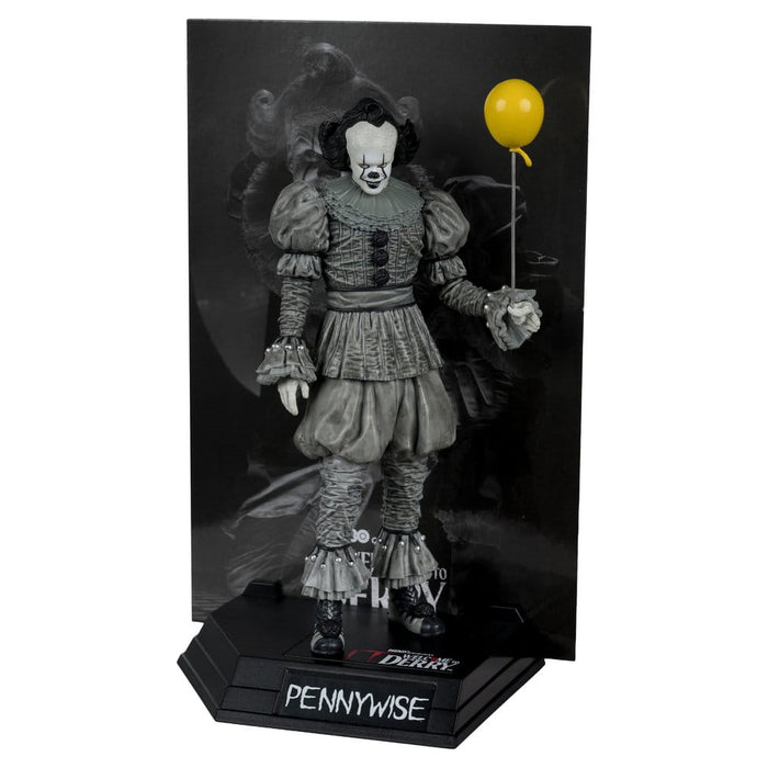 Figurina It Welcome to Derry Movie Maniacs - Pennywise (Black & White) 16 cm