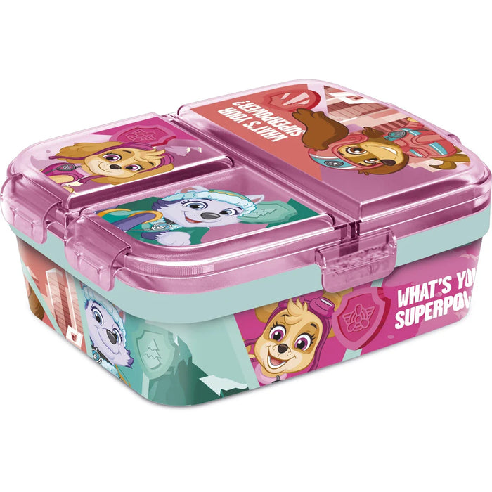 Cutie alimentara sandwich Patrula Catelusilor, Girl Superpowers, 18 x 15 x 6,5 cm, roz