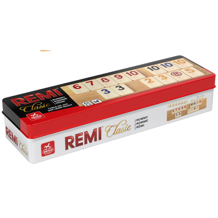 Remi Clasic, tabla lemn, cutie metal