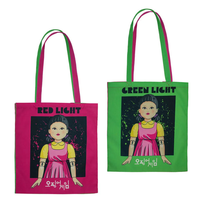 Geanta Cumparaturi Tip Tote Red, Green - Squid Game