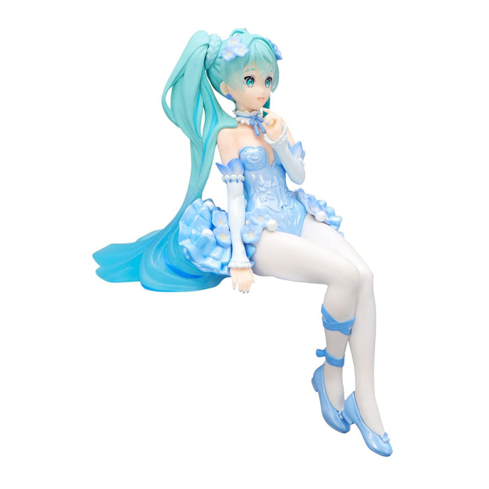 Figurina Hatsune Miku Noodle Stopper PVC Flower Fairy Nemophila Pail Blue Color Ver 15 cm