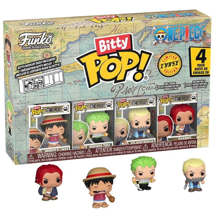 Set 4 Mini Figurine Funko Bitty POP One Piece - Luffy 2,5 cm