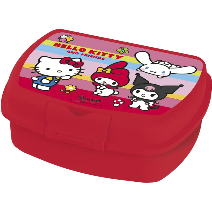 Cutie alimentara sandwich Hello Kitty, 18 x 14 x 7 cm, rosu