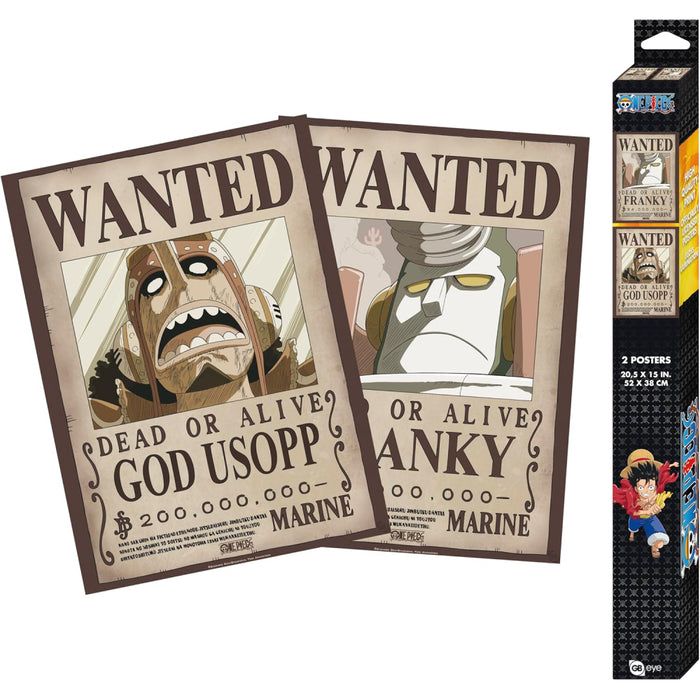 Set 2 Postere Chibi One Piece - 52x38 - Usopp & Franky