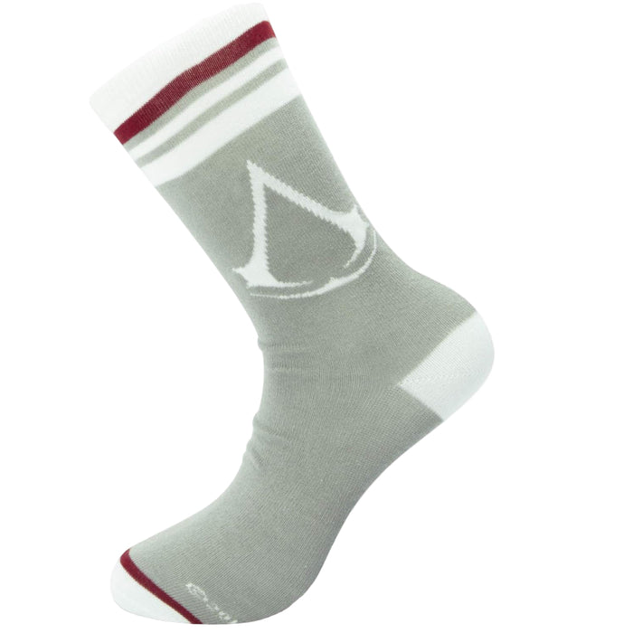 Sosete Assassin's Creed - Grey & White - Crest