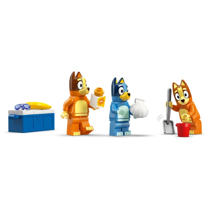 Lego Bluey - Calatoria familiei lui Blue cu masina la plaja (11202)