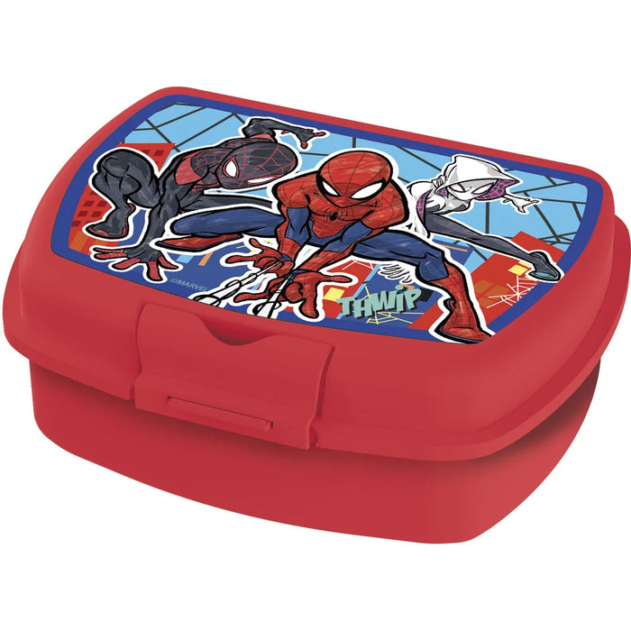 Cutie alimentara sandwich Spider-Man, 18 x 14 x 7 cm, rosu