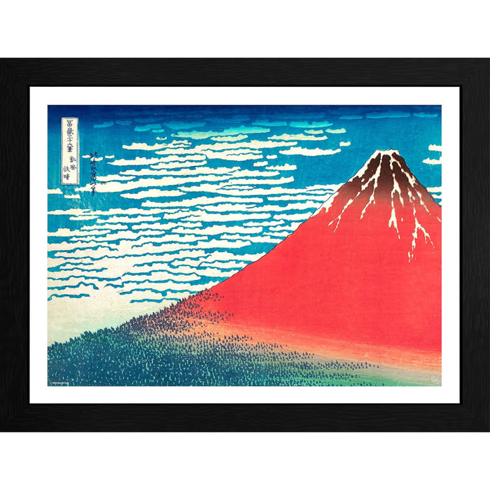 Poster cu Rama Hokusai - Red Fuji (30x40)
