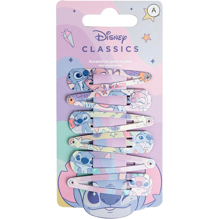 Set 6 Agrafe Par Disney - Stitch