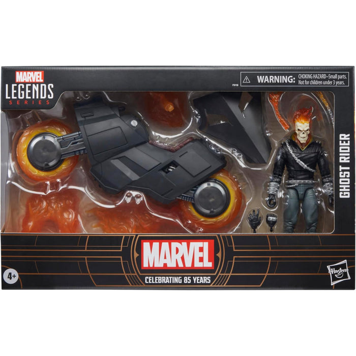 Figurina Articulata si Vehicul Marvel 85th Anniversary Marvel Legends Ghost Rider 15 cm