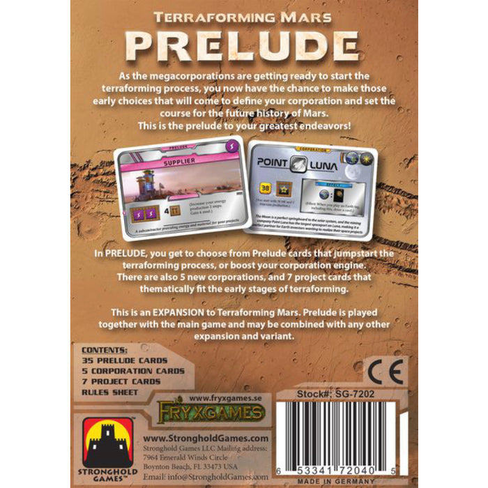 Terraforming Mars - Prelude
