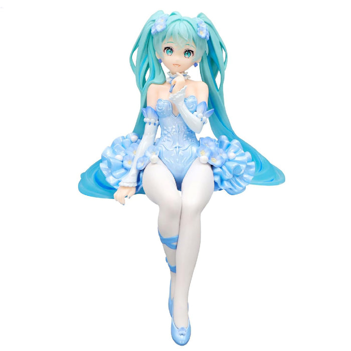 Figurina Hatsune Miku Noodle Stopper PVC Flower Fairy Nemophila Pail Blue Color Ver 15 cm