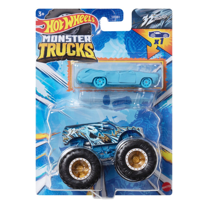 Set 2 Masini Hot Wheels - Monster Truck si Masinuta Metalica 32 Degrees