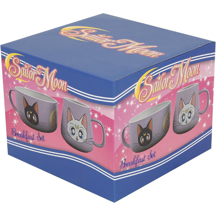 Set Mic Dejun Sailor Moon - Cana + Bol - Luna & Artemis